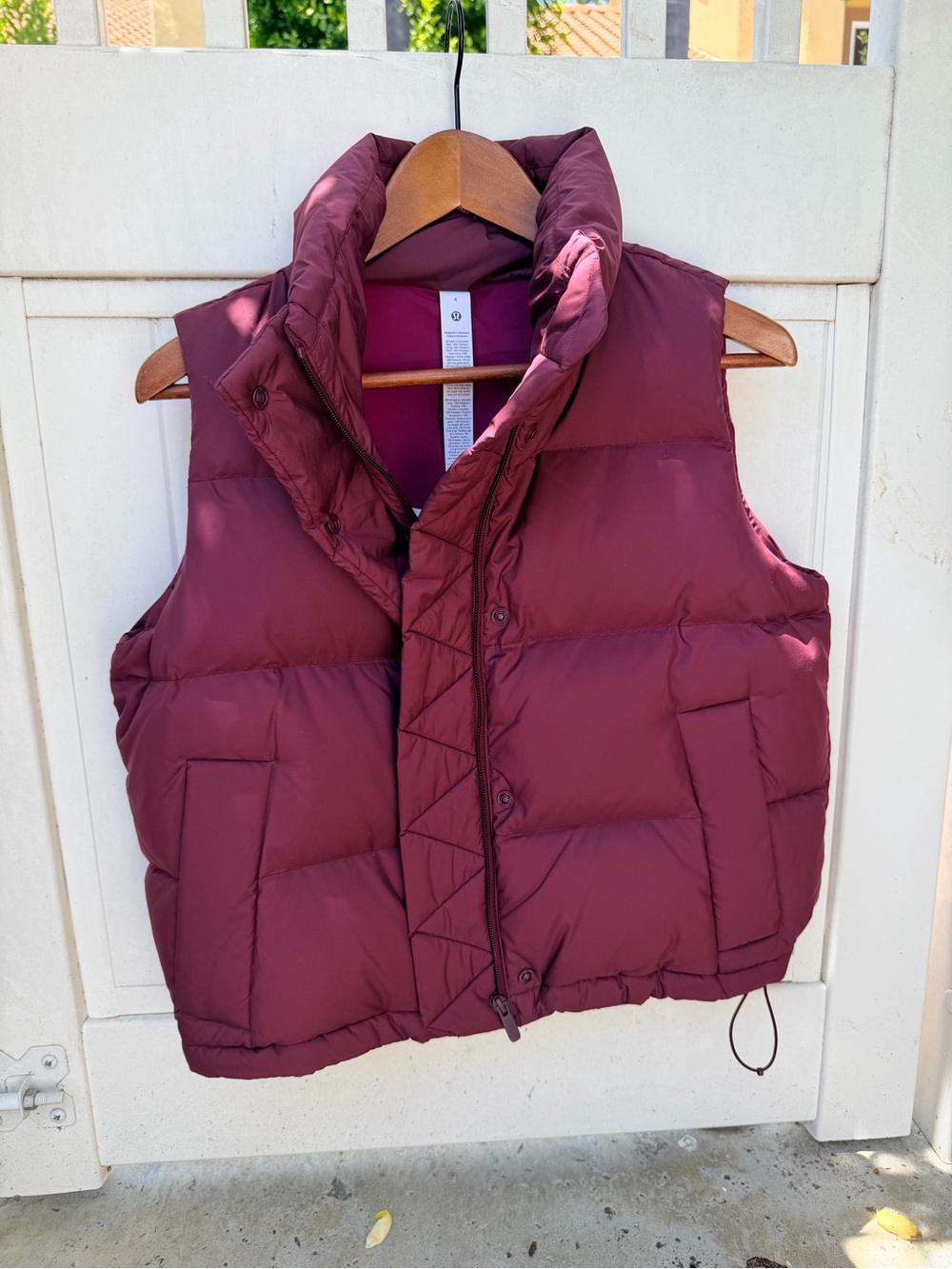 LULULEMON Wunder Puff Cropeped Vest size 4 - Picture 9 of 10
